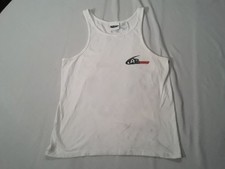 VTG 90s Bugle Boy Logo Made in USA Large Gray Sleeveless Tank Top Front Back