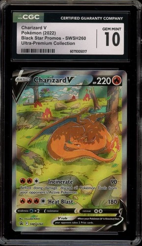Pokemon Charizard V Ultra-Premium Coll. Full Alt Art Promo SWSH260 CGC 10