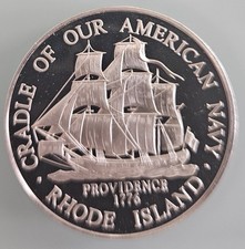 Rhode Island Sterling Silver Coin 33 Grams Of 925 round 1 oz 80.12 per troy oz