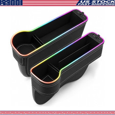 2 Pack Car Seat Gap Organizer Box Charger Upgrade Led Cup Holder And Card Slot 2 Pack Car Seat Gap Organizer Box Charger Upgrade Led Cup Holder And Card Slot