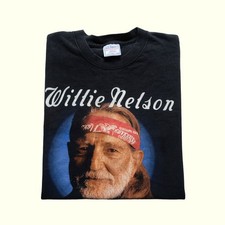 WILLIE NELSON VTG Y2K 90s USA MADE THE FACTS OF LIFE COUNTRY MUSIC T SHIRT SZ L
