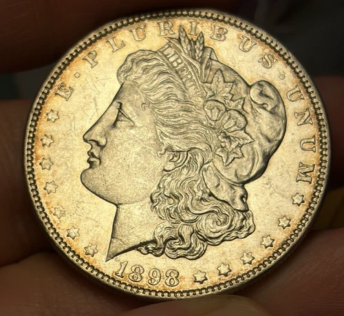 1898 $1 PROOF-LIKE Uncirculated Reflective Mirrors Morgan Silver Dollar N2874