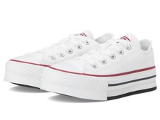 Converse Boys' Chuck Taylor All Star Eva Lift Platform Shoes - White/Garnet/Navy