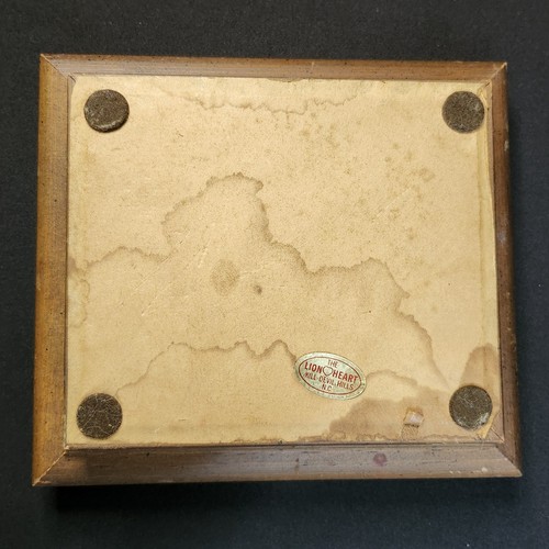Wooden Trinket Box Persia India Old Map in Lid Lion Heart Kill Devil Hills NC - Picture 9 of 14