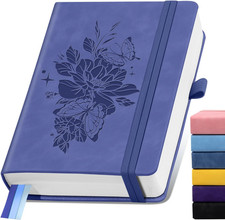 Lined Journal Notebook 365 Pages, A5 Leather Journals for Writing Women  Men, H