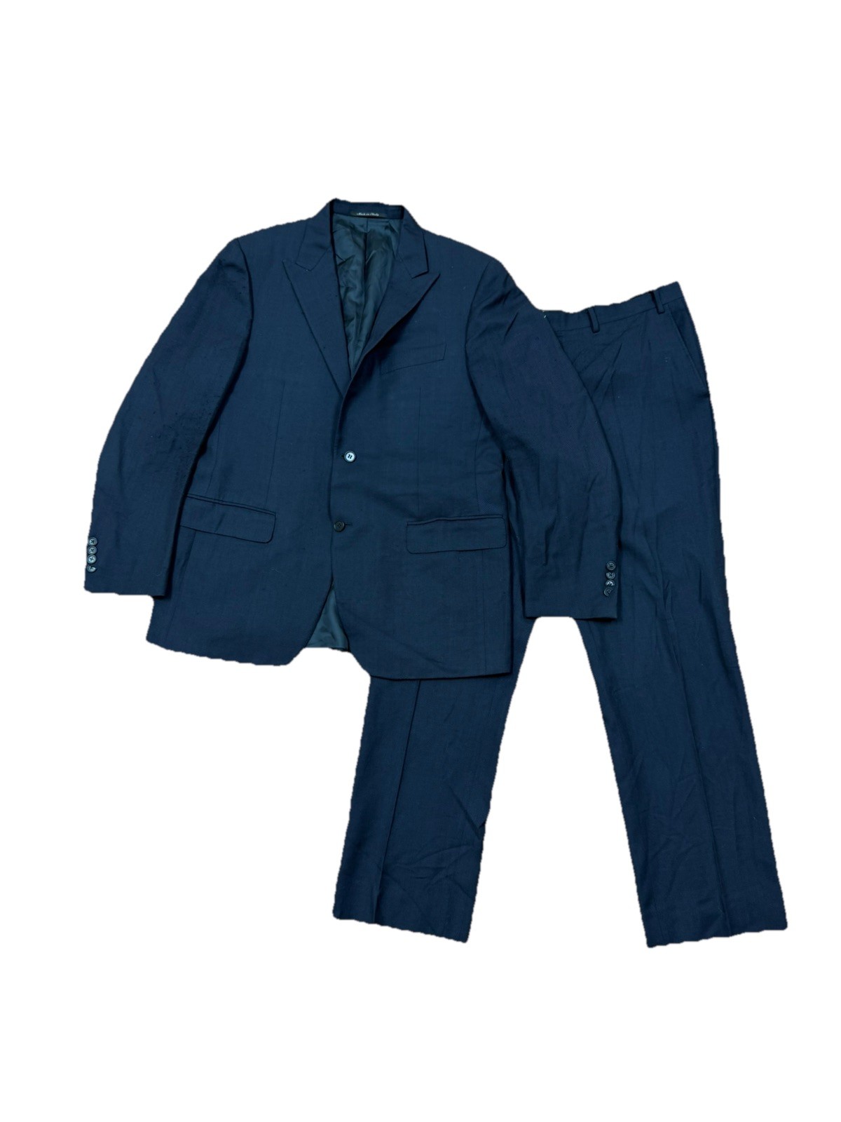 Canali Suit Mens 54R Navy Pure Wool Italy 2 Piece Single Breasted Lined EUC