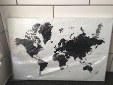 Metal World Map Atlas Magnetic Arrows