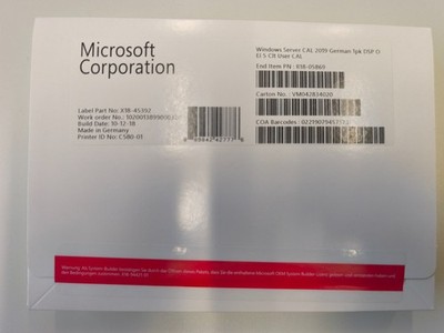 Windows Server 2019 CAL 5 Device R18-05869