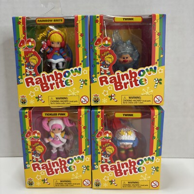Rainbow Brite 40th Anniversary CheeBee Figures Set Of 4 Holiday Twink Chase New