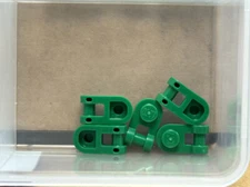 LEGO Parts - Green Plate, Round 1 x 1 with Bar Handle - No 26047 - QTY 5