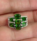 HSN Colleen Lopez Sterling Chrome Diopside & White Zircon 7-Stone Ring Size 6 — photo 7