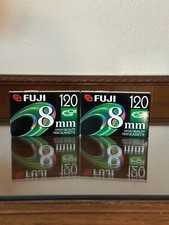 2 Fuji 120 High Quality Blank 8mm Video Camcorder Cassettes New Sealed