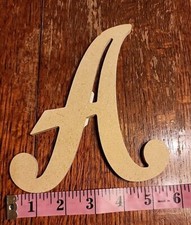 White Wood Letters 6 Inch, Wood Letters for DIY, Party Projects A 