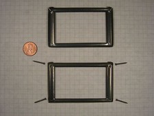 CARD HOLDER, STAMPED BRASS, GUNMETAL GRAY, 2-7/8" x 2" CARD SIZE, WITH NAILS