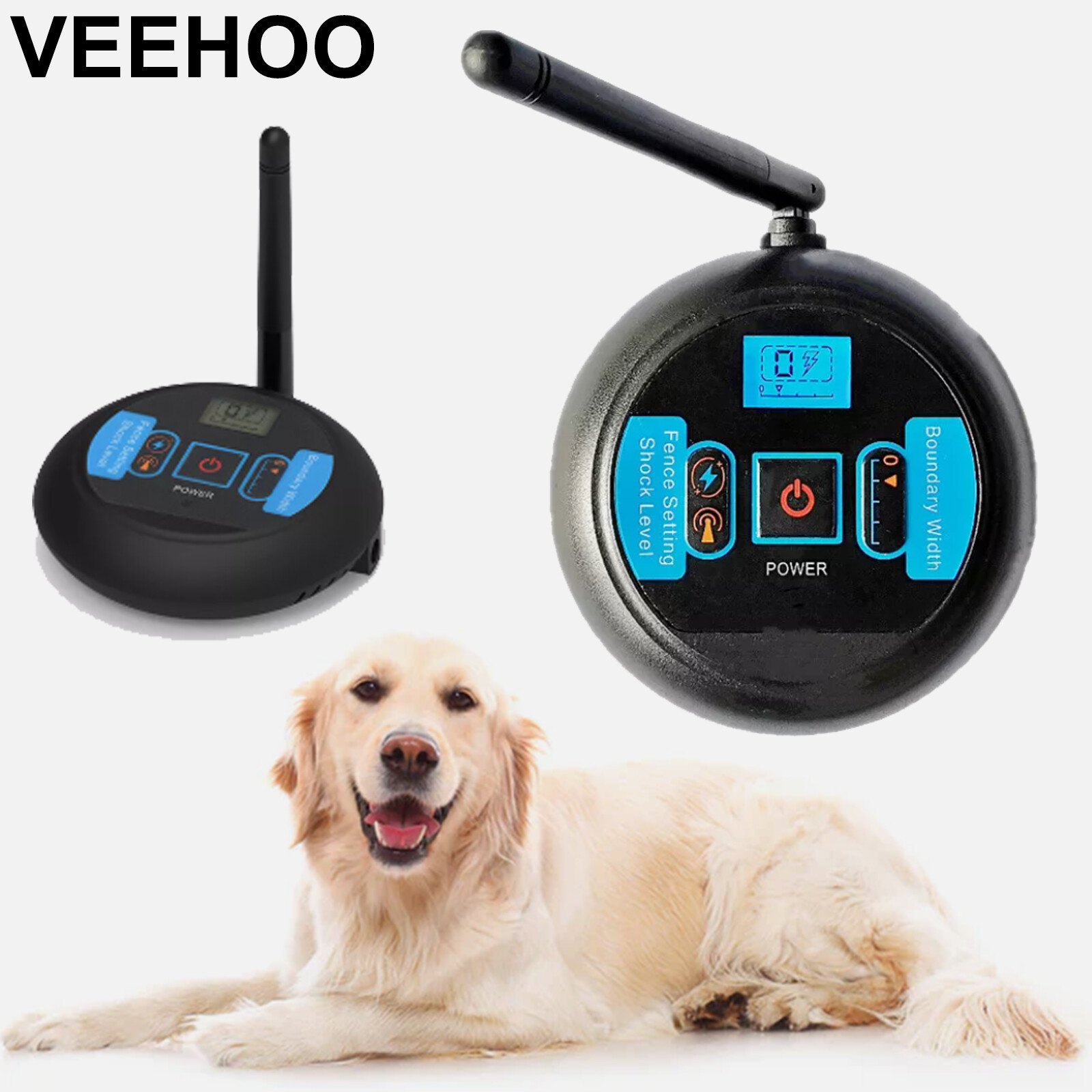 VEEHOO Wireless Dog Fence Ultrasonic Signal Transmitter Containment System 200m