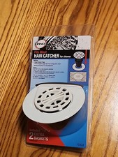 Danco Universal Drain Hair Catcher For Shower White With 2 Extra Baskets New
