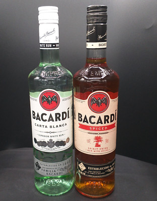 Bacardi Superior White Rum 37,5% Alkohol und Bacardi Spiced 35% Alkohol 2x0,7ltr