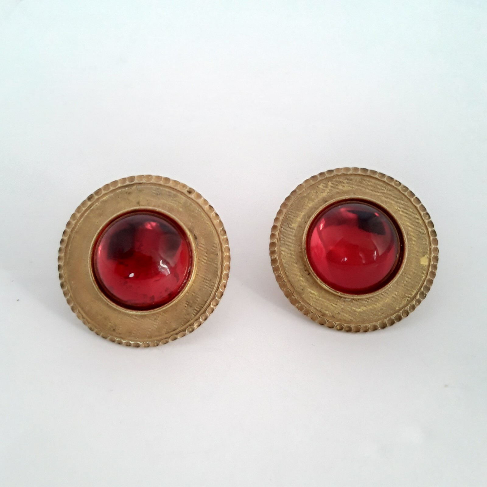 Vintage MIRIAM HASKELL Signed Round Ruby Red Crys… - image 5