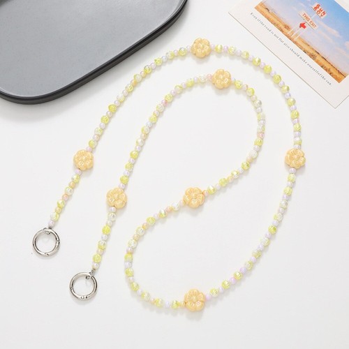 Flower Beads Crossbody Mobile Phone Strap Phone Neck Straps Lanyard Patch - 第 9/23 張圖片