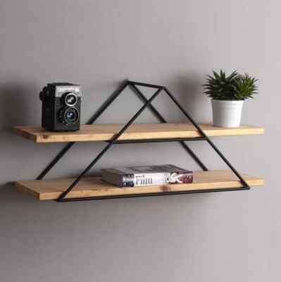 Wall Shelf Triangle In Loft Style 60x30x60