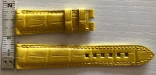 Authentic New Harry Winston 18mm X 16 mm Alligator Yellow Watch Strap Band