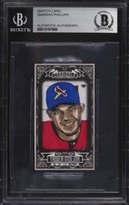 Yadier Molina Original Art Sketch Card St. Louis Cardinals 1/1 BAS