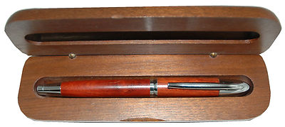 CHAIRMAN ROSEWOOD ROLLER BALLl PEN IN  WALNUT WOOD BOX