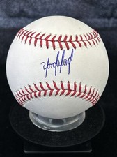 YORDAN ALVAREZ AUTOGRAPHED MLB BASEBALL HOUSTON ASTROS JSA SIGNATURE DEBUT COA