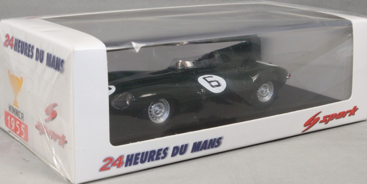 Miniature Jaguar D #6 Vainqueur 24H Le Mans 1955 Spark 1/43 - Neuf, Chine