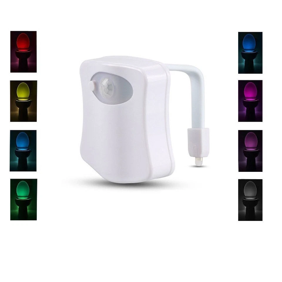 LUCE A LED DA BAGNO PER WATER WC GABINETTO TOILETTE CON SENSORE NOTTURNA NOTTE - Immagine 2 di 3