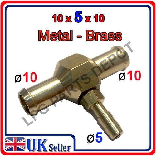 METAL BRASS ALUMINIUM T PIECEs FUEL LINE HOSE PIPE JOINER UNION Connector water - Picture 17 of 39