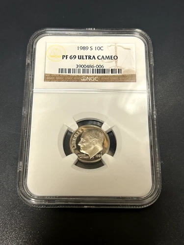 1989 S 10C Roosevelt Dime NGC PF69 Ultra Cameo