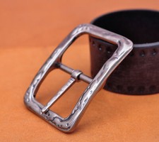 personalized Heavy Duty Strong Engraved Retro Center Bar Pin Belt Buckle 1-1/2"