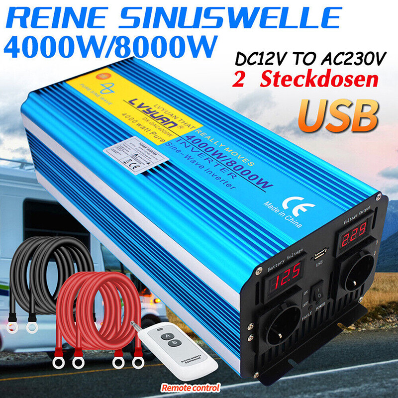 Convertitore Di Tensione 4000W 8000W 12V/24V A 230V Inverter Con - Foto 11