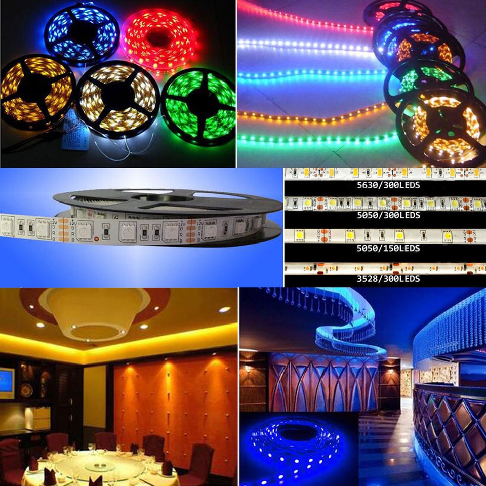 5M RGBW LED Strip Lights With Remote - 300 LEDs For Room, Party, Christmas Decor