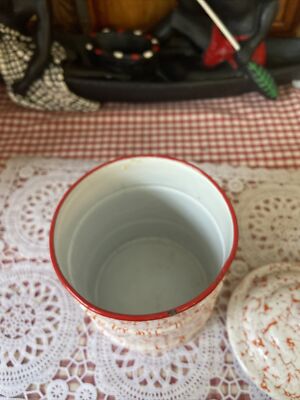 POT DE SUCRE Ancien En Verre Emaille EUR 39,00 - PicClick FR