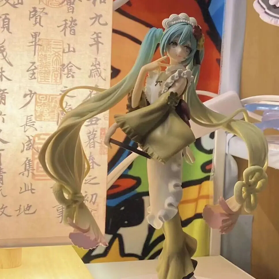 Anime Miku Cute Kawaii Virtual Singer Miku Manga Statue Figurines Pvc
