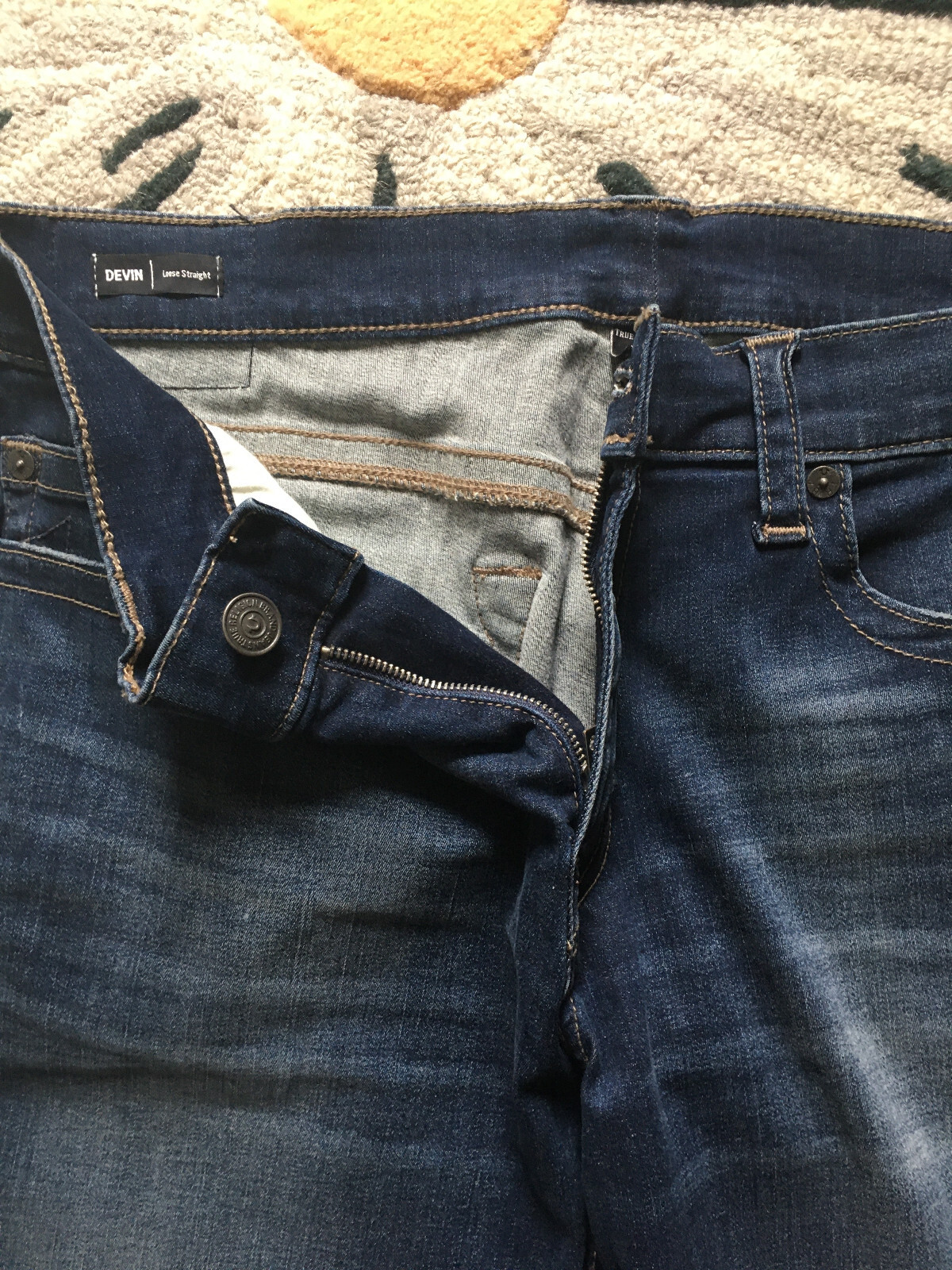 True Religion Devin Straight Fit Blue Jeans. Size 29W 32L. Brand New. RRP £159. image 4