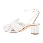 Women's Pleated Bow Sandals Open Toe Ankle Strap Mid Block Heel Slingback US7 — photo 3