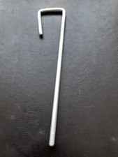 10x Wytrzymałe metalowe kołki namiotowe 6 mm o długości 8 cali. Nowe ręcznie robione - SREBRNE wykończenie.