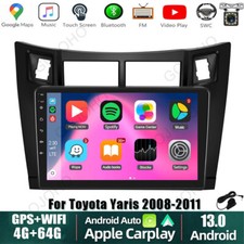 64gb Android 13 Car Stereo Radio Navi Wifi Gps Carplay For Toyota Yaris 2008-11 64gb Android 13 Car Stereo Radio Navi Wifi Gps Carplay For Toyota Yaris 2008-11