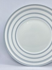 JL Coquet Hemispheres  Rayé Assiette à Gâteau Gris Cake Plate Gray( Bleu Orage )