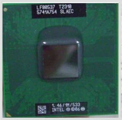 Intel Dual Core Yonah T2310 SLAEC Socket P CPU 1.46Ghz 533Mhz 1M LF80537GE0201M- - Picture 1 of 3