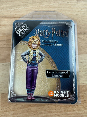 Harry Potter Miniatures Adventure Game LUNA LOVEGOOD LION HAT * new OOP rare ltd