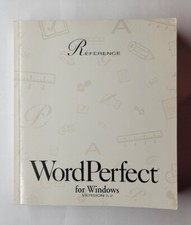 Vintage Official WordPerfect 5.2 for Windows Reference Book 1992 Paperback