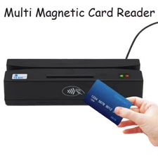 NEW 4-in-1 Multi Magnetic Card Reader EMV/ IC Chip/RFID/PSAM Reader Writer USB