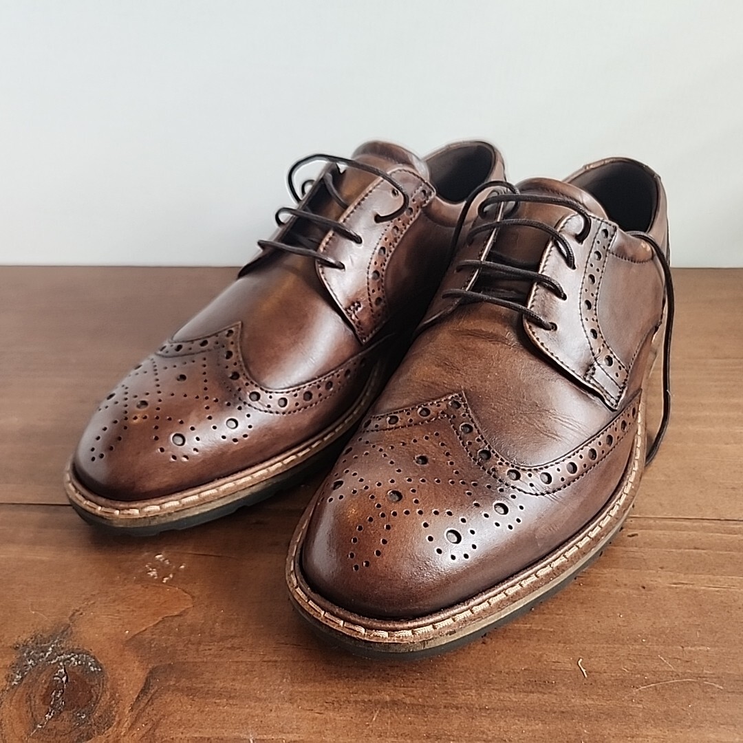 ECCO Men's Vitrus I Wing Tip Tie Oxford Brown Size 10 EU 41 ECCO Men's Vitrus I Wing Tip Tie Oxford Brown Size 10 EU 41