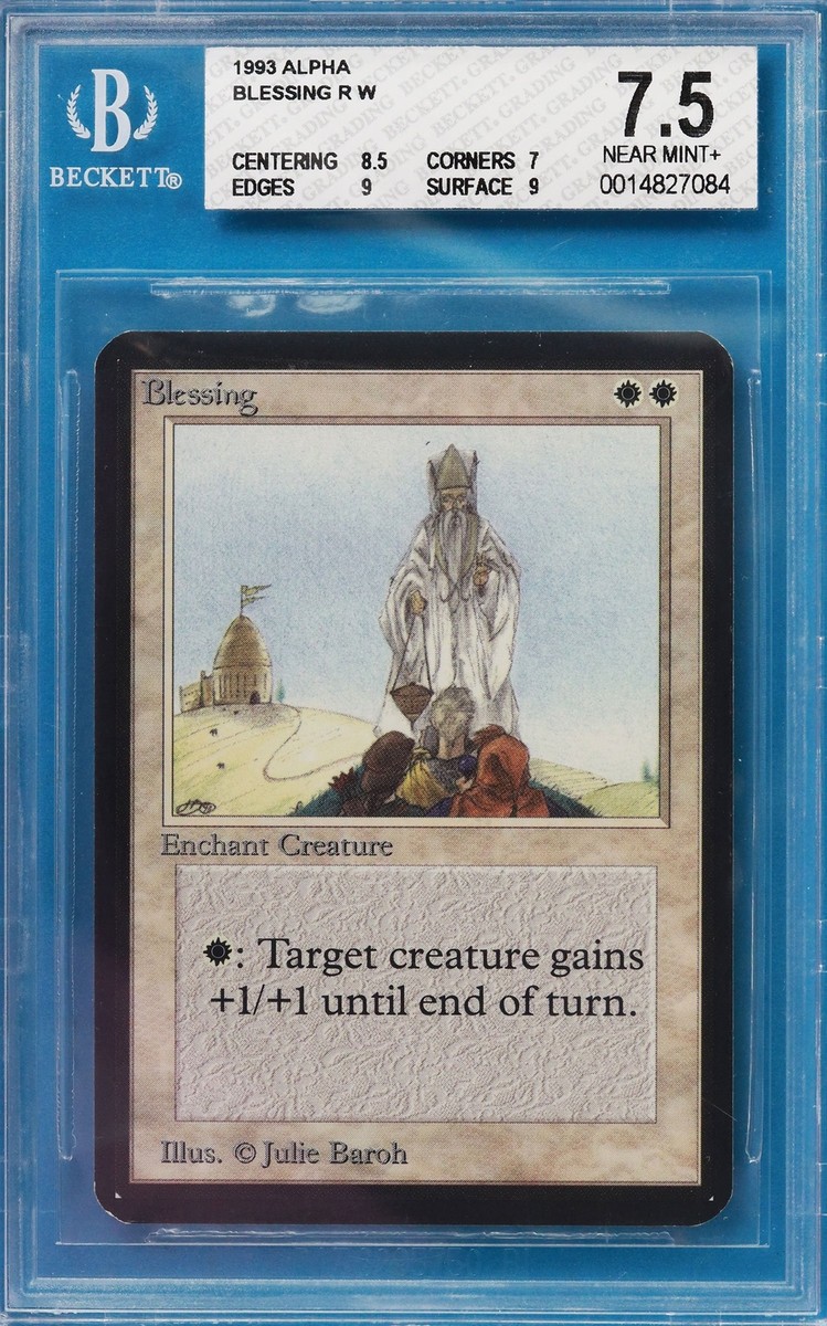 Blessing Alpha NM White Rare Graded BGS 7.5 CARD (0014827084 Blessing Alpha NM White Rare Graded BGS 7.5 CARD (0014827084