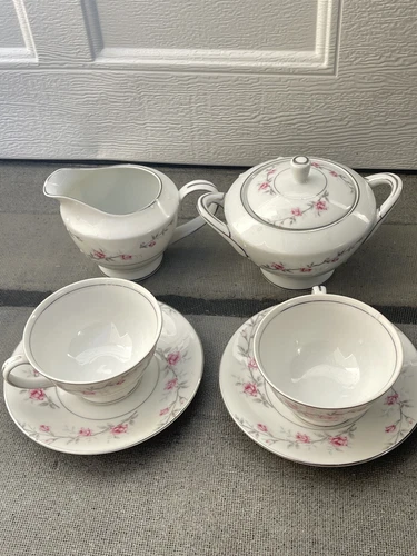 Norleans Debonaire Creamer & Sugar Bowl 2 Set Tea Cup - Vintage Fine China Japan