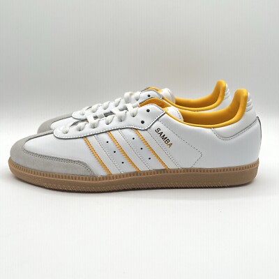 Adidas Men's Samba OG Size 10 White/Yellow |ID1479| | eBay